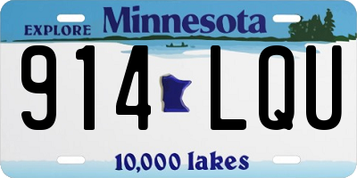 MN license plate 914LQU