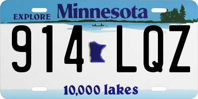 MN license plate 914LQZ