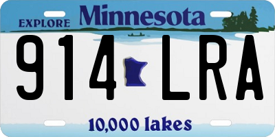 MN license plate 914LRA