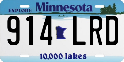 MN license plate 914LRD