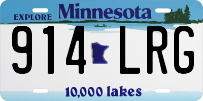 MN license plate 914LRG