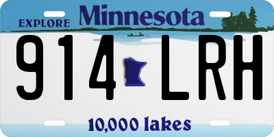 MN license plate 914LRH