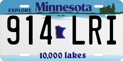 MN license plate 914LRI