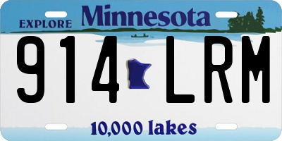 MN license plate 914LRM