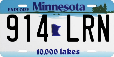 MN license plate 914LRN