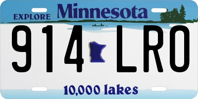 MN license plate 914LRO