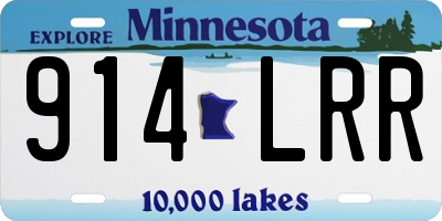 MN license plate 914LRR