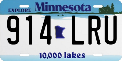 MN license plate 914LRU