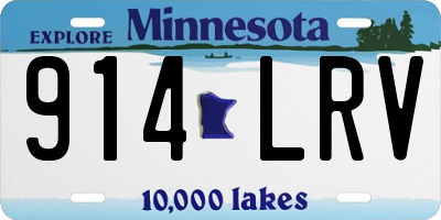 MN license plate 914LRV
