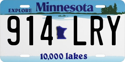 MN license plate 914LRY