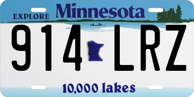 MN license plate 914LRZ