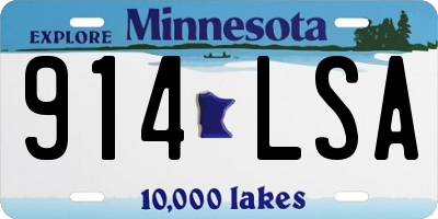 MN license plate 914LSA