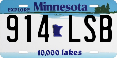 MN license plate 914LSB