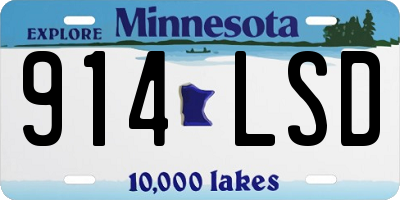 MN license plate 914LSD