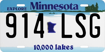 MN license plate 914LSG