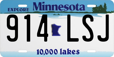 MN license plate 914LSJ