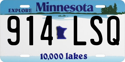 MN license plate 914LSQ