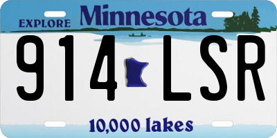 MN license plate 914LSR