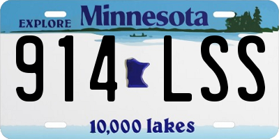 MN license plate 914LSS