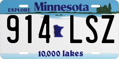 MN license plate 914LSZ
