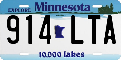 MN license plate 914LTA