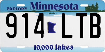 MN license plate 914LTB