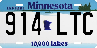MN license plate 914LTC