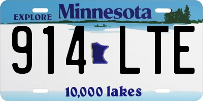MN license plate 914LTE
