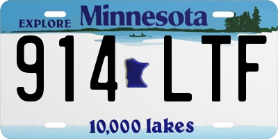 MN license plate 914LTF