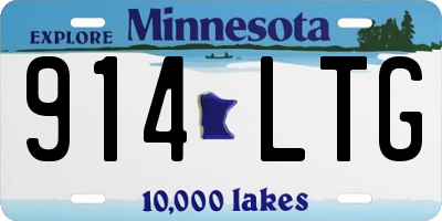 MN license plate 914LTG