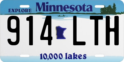 MN license plate 914LTH