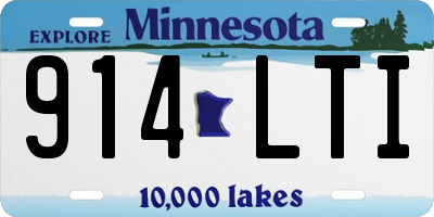 MN license plate 914LTI