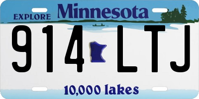 MN license plate 914LTJ