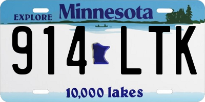 MN license plate 914LTK