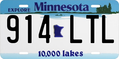 MN license plate 914LTL
