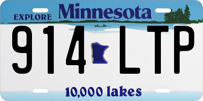 MN license plate 914LTP