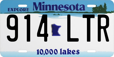MN license plate 914LTR