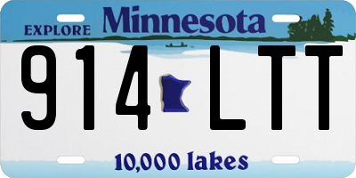 MN license plate 914LTT