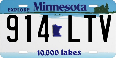 MN license plate 914LTV