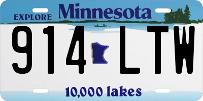 MN license plate 914LTW