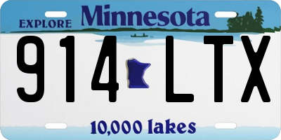 MN license plate 914LTX