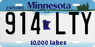 MN license plate 914LTY