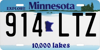 MN license plate 914LTZ