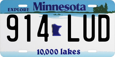 MN license plate 914LUD
