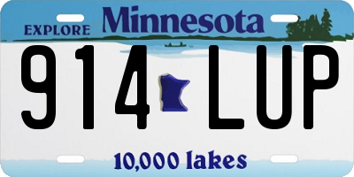 MN license plate 914LUP