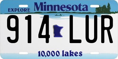MN license plate 914LUR