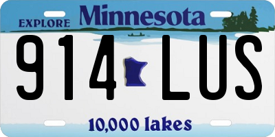MN license plate 914LUS