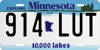 MN license plate 914LUT