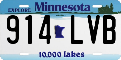 MN license plate 914LVB