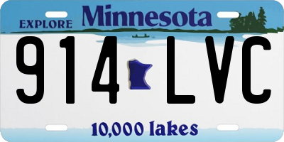 MN license plate 914LVC